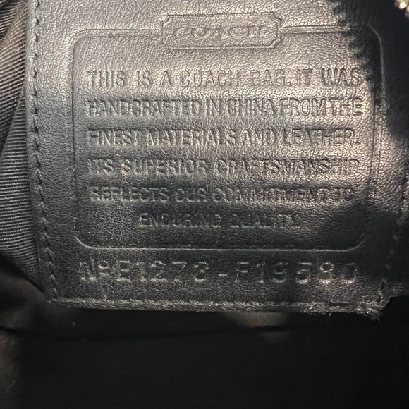 Coach Soho F19580 Medium Black Leather Flap Duffle Shoulder Bag - Picture 9 of 10